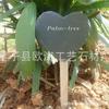 Etiqueta de planta de ardósia de pedra natural, cartão de flor, presente de jardinagem em forma de coração