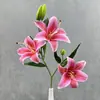 3 Cabeças de Lírios para Arranjos Florais de Casamento, Decoração de Cena, Flores Artificiais para Decoração de Casamento, Montagem de Painel de Fundo, Arranjo de Flores para Sala de Estar