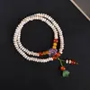 Pulseira Dupla de Círculos com Contas de Bodhi Estrela e Lua Mini Pulseira DIY Pingente de Gato Contas de Buda Ornamento de Rosário
