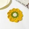 Porta-copos de Buquê de Rosas Artesanal Acabado Crochê de Lã Porta-copos de Flores Tecidas Buquê de Mão Criativo para Copos