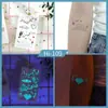 Ruikalong Novo Azul Luminoso Tatuagem Adesivo Deve Ajudar Borboleta À Prova D' Água Festival de Música Boate Sílaba Elétrica Atacado