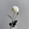 2 flores de diente de león artificiales para arreglo de escena, decoración de boda, dalias, crisantemos de bola, flores secas, flores artificiales