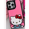 Venda Direta de Fábrica Capa de Celular de Couro de Silicone Estéreo 3D Kitty Fofa Capa Protetora de Celular Adequada para Apple 15Pro