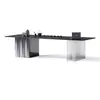 Mesa de Té Flotante de Acrílico Pizarra Estilo Italiano para Oficina en Casa Bandeja de Té Mesa de Té Integrada Oficina Estilo Chino Nuevo Personalización
