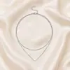 Collar con colgante de estrella de cinco puntas con concha caliente de moda transfronteriza europea y americana, collar de cadena de cuentas de estrella de doble capa para mujer