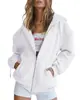 Comércio Exterior Transfronteiriço Amazon Aliexpress Outono e Inverno Moletom com Zíper Feminino Jaqueta Felpada Blusa de Moletom Casual Blusa de Moletom