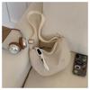 Bolsa Pequena Casual de Nylon Feminina 2025 Nova Moda Bolsa Almofada de Axila Versão Coreana Popular Bolsa Tiracolo de Banda Larga