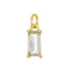 Colgante de Circonita de 12 Colores Más Vendido Transfronterizo, Colgante de Collar de Lujo Chapado en Cobre Dorado, Accesorios para Joyería DIY