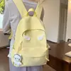 Mochila Escolar Versátil de Cor Sólida para Mulheres, Estilo Coreano, Mini Mochila para Meninas Adolescentes, Alto Valor Estético, Mochila de Viagem Simples e Casual