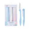 Kit de Aparador de Sobrancelhas Dobrável com 3 Peças para Mulheres, Afiado e Anti-Risco, Seguro para Iniciantes, uma Ferramenta Essencial para Cuidar das Sobrancelhas