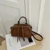 Bolso Boston Temperamento Retro Estilo Coreano para Mujer Otoño Estilo Minimalista Versátil Uso Diario Bolso de Hombro Cruzado