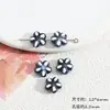 Cerámica Flor de Cinco Pétalos Flor Multicolor Cuentas Sueltas para Pulsera Collar Colgante DIY Hecho a Mano Accesorios Materiales