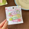 Pinzas para el pelo de niños de colores dulces, estilo japonés y coreano, con flores de dibujos animados de colores, pinzas para flequillo lateral para niñas y pasadores para bebés, accesorios para el pelo