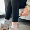 Leggings Shark Femininas Calças Slim Nove Pontos Calças Barbie Preto Slim Fino Xadrez Respirável Sem Apertar Calças de Yoga