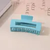 Pinza para el Cabello Mate Transfronteriza Tipo Pinza de Tiburón con Acabado de Alta Gama, Pinza de Garra Rectangular Simple de 13 cm, Tamaño Grande para Cabello Grueso, Accesorio para el Cabello para Mujer