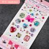 Pegatinas de diamantes acrílicos de cristal con gemas de dibujos animados para niños, decoración para niñas, pegatinas de recompensa para jardín de infantes, pegatinas de diamantes