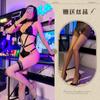 Uniforme da Rainha Traje Tentação Lingerie Sexy SM Couro Patente Bondage Corrente de Treino Divertida