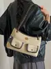 Bolso retro de ante a la moda 2026 nuevo bolso cruzado versátil para mujer con un toque de alta gama para ir al trabajo, bolso de hombro único bajo el brazo