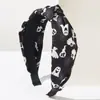 Nueva Diadema de Tela con Estampado de Fantasma, Calavera, Estrella y Luna Temática de Halloween, Accesorio para el Cabello de Moda para Fiestas Festivas