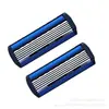 Directo de fábrica 6 capas hoja de afeitar maquinilla de afeitar manual antigua hoja de acero inoxidable cuchillo para barba de hombre 3 cabezales