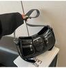 Bolso de Silla de Montar de Diseño Nicho 2025 Nuevo Estilo Simple Retro Bolso de Axila Bolso de Hombro Único Textura de Alta Gama Bolso Cruzado para Mujer