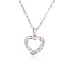 Collar con colgante de amor hueco simple de estilo metálico transfronterizo de Australia, Europa y América antiguas, cadena de clavícula retro para mujer de nicho.