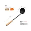 Juego de Utensilios de Cocina Palo de Rosa Negro Espátula Acero Negro Wok Espátula Espátula de Cocina Cucharón Juego de Herramientas de Cocina Utensilios de Cocina