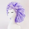 Gorro de Satén Imitación Seda con Correa Suave Ajustable, Gorro de Noche, Adecuado para Dormir, Gorro con Correa para Cabello Rizado