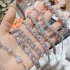 Joyería de camelia moda lujo ligero pulsera de alta calidad chapada en platino 18k diseño Galaxy pulsera brillante y reluciente