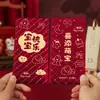 Novos Envelopes Vermelhos de Desenho Animado com Estampagem Dourada, Design de Casca Dura para Aniversário Infantil, Mês Cheio do Bebê e Envelopes Vermelhos de Lembrança de Primeiro Aniversário
