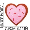 Pegatina de Tela Bordada de Corazón Rosa Correa de Cuello Decoración de Corazón Parche de Corazón Lindo Sello de Bordado para Computadora Transferencia de Calor