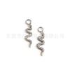 Pingente Anel de Corrida de Titânio F136 Ponta de Lança Cone Anel de Diamante em Forma de Cobra Joias para Body Piercing de Titânio G23 Acessórios para Brincos