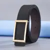 Cinturón Popular de Alta Gama de Lujo Ligero Transfronterizo Simple para Hombre Doble Cara Hebilla de Aleación Cinturón de Pantalón de Alta Gama