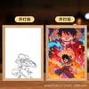 One Piece Luffy apaga las luces es un mural de luz de espejo marco de fotos del mundo perfecto con adornos de luz nocturna recargable regalo