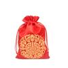 Bolsa de regalo de boda embalaje de dulces brocado bolsa con la palabra feliz cordón bisel Bolsa Huevo Feliz almacenamiento de joyas bolsa de tela pequeña