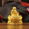 Nuevas figuritas del zodiaco en color oro arena, diseñadas para atraer riqueza y prosperidad, con lingotes giratorios y animales del zodiaco, un adorno decorativo de escritorio para atraer la buena fortuna