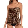 Nuevo traje de baño de dos piezas Huludao 2027, conjunto bikini tankini para mujer de talla grande transfronterizo europeo y americano