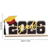 Bt363 Transfronteiriço Temporada de Formatura 2026 Decoração de Mesa de Madeira Enfeites Decorativos de Feriado Temporada de Formatura Enfeites de Mesa de Formatura