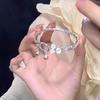 Pulseira Flor de Ameixeira para Mulheres, Simples e Fresca, Ajustável e Versátil, Presente Estilo Chinês para Namorada, Pulseira Estudantil