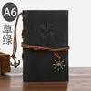 Caderno de Couro de Vaca Retrô com Alça Náutica Caderno Personalizado Criativo para Estudante Caderno A6 Diário de Viagem Pirata