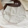 Jacquard com textura fosca cremosa lingerie feminina cintura média sensação de pele nua confortável respirável 10A algodão antibacteriano no forro calcinha que abraça o quadril