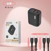 Set de Cabezal de Carga 5V2A Enchufe Cargador U+C Adecuado para Europeo, Americano y Británico Apple Huawei Teléfono Móvil Carga Rápida Cabezal de Carga