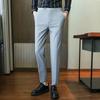 Pantalones casuales de otoño para hombre, nuevos pantalones de traje rectos ajustados de color sólido informales de negocios para jóvenes coreanos para hombres
