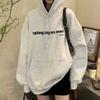 Moletom Oversized Estampado com Forro de Lã para Mulheres, Estilo Europeu, Transfronteiriço, Novo Top de Lã Amazon Outono e Inverno 2026, Jaqueta Estudantil da Moda