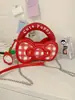 Bolsa de Caricatura Linda con Forma de Lazo, Bolso de Mano Exquisito con Patrón de Cachorro a Cuadros, Mochila Pequeña Dulce y Ligera para Niñas