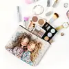 Bolsa de Almacenamiento de Objetos con Cremallera Amazon Más Vendida Transfronteriza, Personalizable DIY, Bolsa de Cosméticos con Patrón de Impresión para Regalo