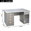 Mesa de Escritório para Computador em Aço Inoxidável 304 Oficina Sem Poeira com Gaveta Mesa de Escrita Tampo Retangular Mesa Individual