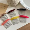 Pente de Cabelo Novo, Liso e Moderno, com Toque de Luxo, Pente Oval Invertido, Presilha Lateral Simples, Acessório de Cabelo Versátil para Meninas
