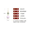 Nuevos Pendientes de Camelia de Cristal de Kunzita Natural Hechos a Mano Estilo Chino Pendientes Retro Tendencia Nacional Pendientes Literarios Antiguos para Mujer
