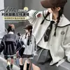 Jaqueta Marinho com Gola para Meninas, Novo Estilo Outono 2026, Estilo Coreano Moderno e Fashion para Alunas do Ensino Fundamental, Top de Outono para Meninas Mais Velhas